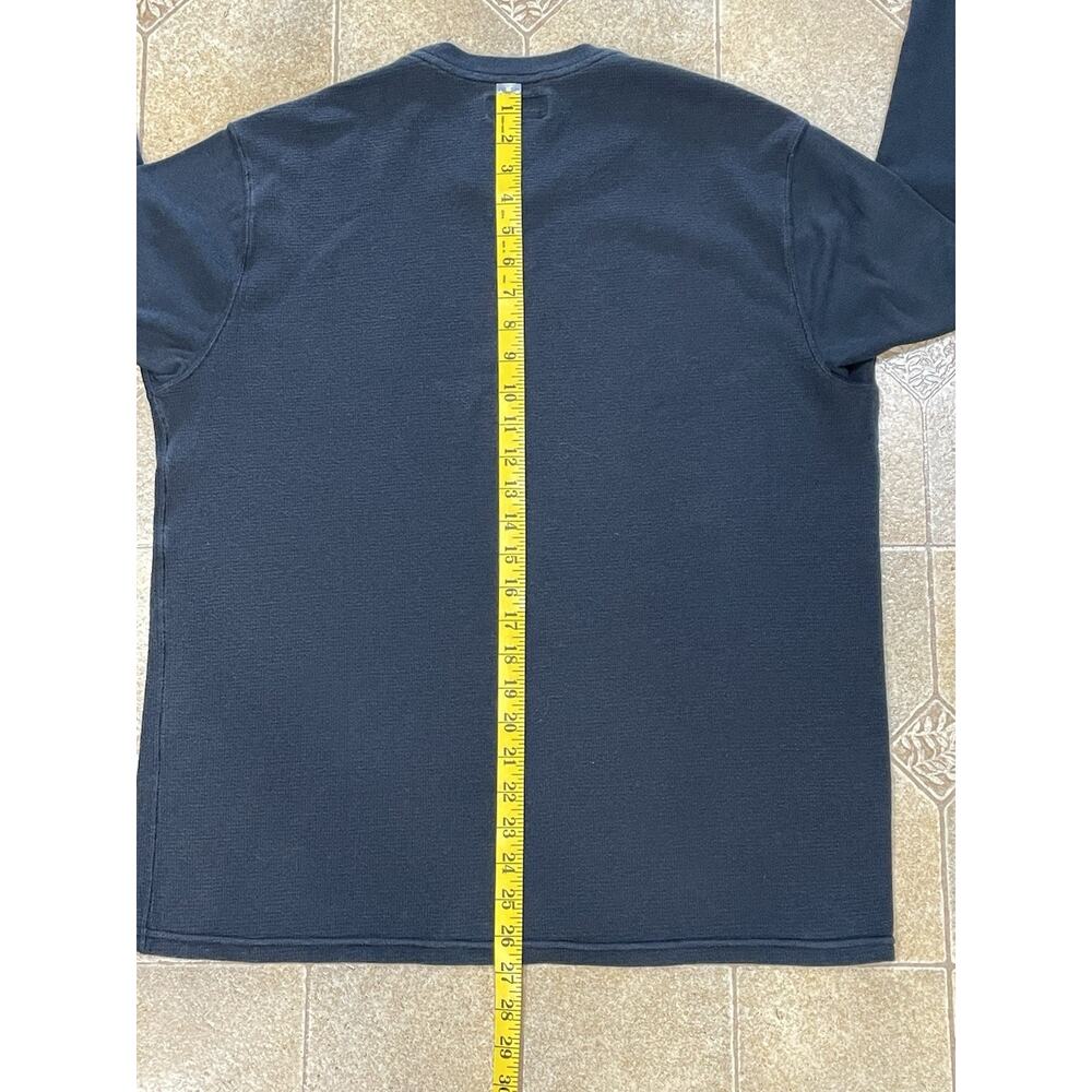 Polo Ralph Lauren Mens Sz 2XL Black Waffle Knit Long Sleeve Crew Neck T-Shirt - Picture 4 of 6